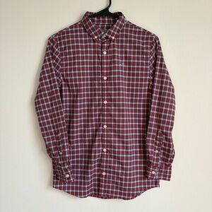Vineyard Vines Red and Blue Plaid Shirt Kids size M 12-14